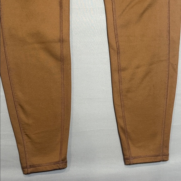 Spyder Active Fleece Lined Leggings Brown Medium Winter Workout Pants - Picture 6 of 9
